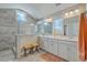 Elegant bathroom with double vanity and a large walk-in shower at 620 Chigwell Springs Ln, Summerville, SC 29486