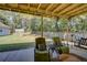 Relaxing patio furniture under covered patio overlooking backyard at 1746 Pierpont Ave, Charleston, SC 29414