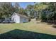 Large backyard with a shed, trampoline and plenty of green space at 1746 Pierpont Ave, Charleston, SC 29414