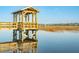 Wooden gazebo on a pier with marsh views at 3869 Delinger Dr, Mount Pleasant, SC 29466