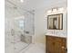 Spa-like bathroom with a large walk-in shower and modern vanity at 1026 Holcombe Rd, Hanahan, SC 29410