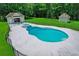 Freeform swimming pool with attached spa and pool house at 824 Hill Branch Rd, Ridgeville, SC 29472