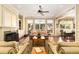 Spacious living room with fireplace and ample natural light at 1311 S Jenkins Lagoon Dr, Seabrook Island, SC 29455