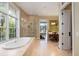 Spa-like bathroom with soaking tub and walk-in shower at 1311 S Jenkins Lagoon Dr, Seabrook Island, SC 29455