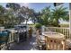 Entertain guests on this deck featuring a grill and outdoor dining area with marsh views at 1311 S Jenkins Lagoon Dr, Seabrook Island, SC 29455