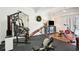 Well-equipped home gym featuring various exercise machines and a mirrored wall at 738 Hibbens Grant Blvd, Mount Pleasant, SC 29464