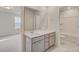 Clean bathroom with a vanity, toilet, shower and tile flooring at 1866 Nola Run, Summerville, SC 29485