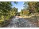 Long driveway leading to a carport, bordered by greenery and chain link fencing at 115 Galloway Ct, Moncks Corner, SC 29461