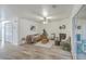 Living room with fireplace and access to a patio at 202 Greenmeadow Dr, Goose Creek, SC 29445