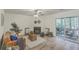Living room with fireplace and access to a patio at 202 Greenmeadow Dr, Goose Creek, SC 29445