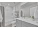 Bathroom with tub, shower, and modern vanity at 140 Camellia Bloom Dr, Moncks Corner, SC 29461