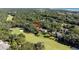 Aerial view showcasing home's location on golf course at 121 High Hammock Villas # 121, Seabrook Island, SC 29455