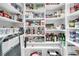 Well-organized pantry with ample shelving for food storage at 1913 Mooring Line Way, Mount Pleasant, SC 29466