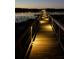Night view of a lighted waterfront dock at 1913 Mooring Line Way, Mount Pleasant, SC 29466