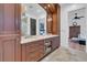 Elegant bathroom with double vanity and large mirror at 1913 Mooring Line Way, Mount Pleasant, SC 29466