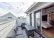 Private patio with fire pit and seating area, perfect for outdoor entertaining at 9 Iron Frg Aly, Charleston, SC 29403
