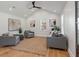 Relaxing living room with hardwood floors and vaulted ceiling at 7 Tynte St, Charleston, SC 29407