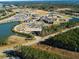 Aerial view of Cane Bay High School, showing its building and surrounding areas at 619 Macintyre Cir, Summerville, SC 29486