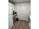 Kitchen with white refrigerator and green cabinets at 2150 Spoleto Ln # B-6, North Charleston, SC 29406