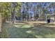 Spacious backyard with trampoline, large grassy area, and wooded privacy at 687 W Butternut Rd, Summerville, SC 29483