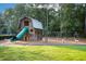 Community playground with barn-themed playset, swings, and slides at 244 Witherspoon St, Summerville, SC 29486