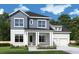 Two-story home with blue and white siding, two-car garage at 1196 Reserve Ln, Awendaw, SC 29429