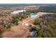 Aerial view of property with farm and pond at 4285 Clover Hill Rd, Green Pond, SC 29446