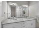 Bathroom with double vanity, granite countertop and mirrored medicine cabinet at 168 Aleene Dr, Summerville, SC 29485