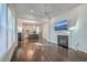 Open concept living and kitchen area with hardwood floors and island at 2600 Josiah St, Charleston, SC 29492
