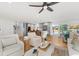 Open floor plan with living and kitchen areas, hardwood floors at 1894 Capri Dr, Charleston, SC 29407