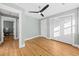 Spacious bedroom with hardwood floors, ceiling fan and large closet at 1894 Capri Dr, Charleston, SC 29407
