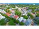 Aerial view of a charming neighborhood showcasing a variety of architectural styles at 8 Savage St, Charleston, SC 29401