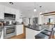 Spacious kitchen with stainless steel appliances and a large island at 428 Carn St, Walterboro, SC 29488