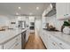 Modern kitchen with white cabinets, stainless steel appliances, and hardwood floors at 718 Newbury St, Summerville, SC 29486