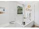 Elegant bathroom featuring a soaking tub and walk-in shower at 1718 Cultivation Lane St # 536, Mount Pleasant, SC 29466