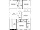 Second floor plan featuring bedrooms with walk-in closets and hall bath at 1718 Cultivation Lane St # 536, Mount Pleasant, SC 29466