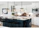 Modern kitchen with white cabinets, a large island, and pendant lighting at 1718 Cultivation Lane St # 536, Mount Pleasant, SC 29466