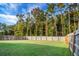 Spacious backyard with a wooden fence and lush green lawn at 370 Spruce Ivy St, Moncks Corner, SC 29461