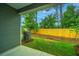 Small backyard with wooden fence and AC unit at 1103 Twin Rivers Drive # 71, Wando, SC 29492