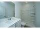 Clean bathroom with white vanity, shower, and toilet at 1103 Twin Rivers Drive # 71, Wando, SC 29492