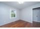 Bright bedroom with hardwood floors and neutral walls at 112 A & B Cone Ln, Summerville, SC 29483