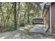 Concrete patio next to a wooden shed in the backyard at 4429 Francis Younge Way, Hollywood, SC 29449