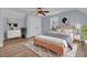 Stylish bedroom with hardwood floors and modern decor at 4429 Francis Younge Way, Hollywood, SC 29449
