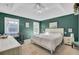 Spacious bedroom with large windows, ceiling fan, and ample closet space at 1600 Windsor Ln, Moncks Corner, SC 29461
