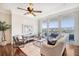 Spacious living room with hardwood floors and water views at 235 Cooper River Dr, Mount Pleasant, SC 29464