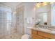 Bathroom with granite countertop and walk-in shower at 235 Cooper River Dr, Mount Pleasant, SC 29464