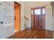 Elegant entryway with hardwood floors, an elevator, and stairs at 1999 N Creek Dr, Mount Pleasant, SC 29466