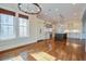 Open concept kitchen with island and hardwood floors at 1999 N Creek Dr, Mount Pleasant, SC 29466