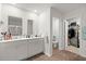 Double vanity bathroom with walk-in shower and large closet at 728 Ladywood Dr, Summerville, SC 29486
