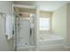Modern bathroom with soaking tub and large walk-in shower at 551 Rosings Dr, Summerville, SC 29486